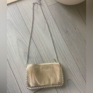 Zara Gold Studded Wallet Bag, never worn